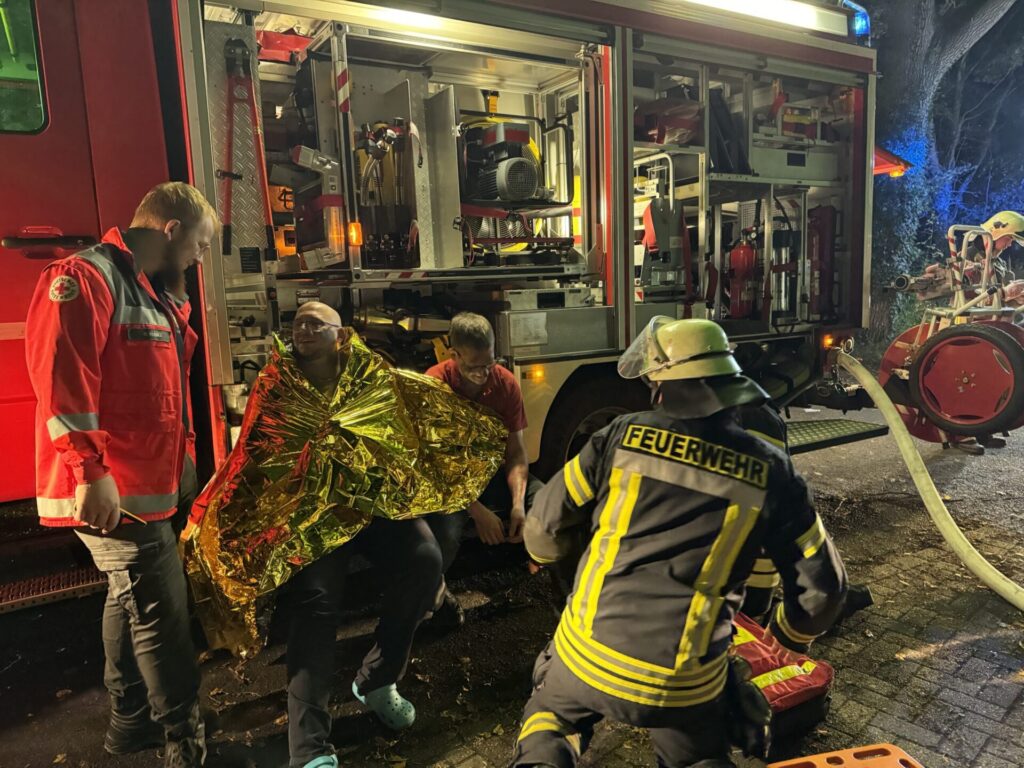 Die Alarmübung wurde durch geschulte Notfalldarsteller des Jugendrotkreuzes Borken unterstützt.